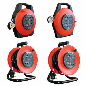 4 Gang Way 10m 15m 25m 50m Electric Extension Cable Reel Mains Plug Socket Lead